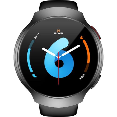 Aiwr Orbit Montre Intelligente, 1.43'' Amoled Gps Smartwatch, Ai Watch Faces, Chatgpt Assistant, Enc Bluetooth Appel, Fréquence Cardiaque Spo2 Sommeil Moniteur, 5atm Étanche Pour Android Ios (Noir)