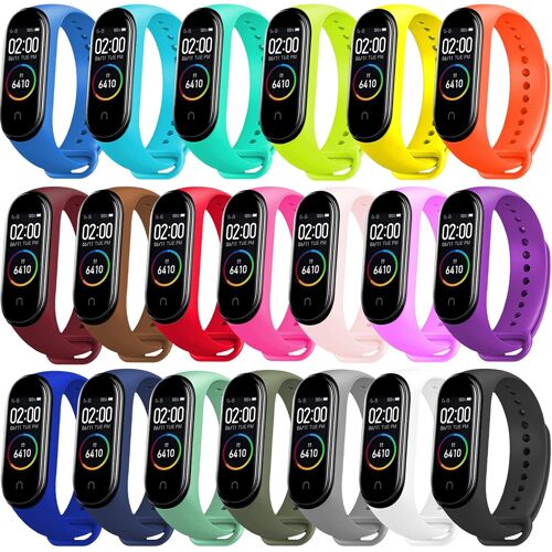20 Pièces Remplacé Bracelet Compatible Avec Xiaomi Mi Band 4 / Xiaomi Mi Band 3, Bracelets Pour Mi Band 4 Bracelets En Silicone Pour Bracelet Mi Fit 3 (20 Couleurs)