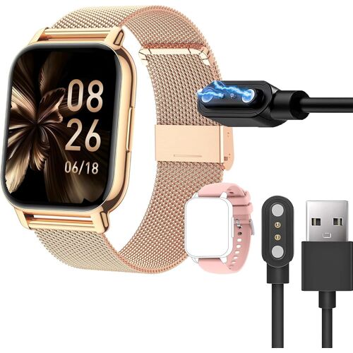 Magnétique Chargeur Compatible Avec Popglory P66 1.85"" Pouces Smart Watch,Magnétique Chargeur Montre Connectée Usb Compatible Avec Popglory P66 (Noir)