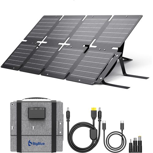 Chargeur Solaire Pliable 60w, Panneau Solaire Portable Etfe Qc3.0+Pd45w+Cc Sortie 22,2v¿Ip68 Étanche Et Support D'angle¿Pour Camping, Compatible Avec Smartphone Tablette Station D'alimentation