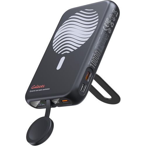 10000mah Batterie Externe Magnétique Sans Fil,4-In-1 Power Bank Pour Magsafe, Qc3.0+Pd 20w Charge Rapide Chargeur Externe Portable Avec Écran Lcd Pour Iphone 16/15/14/13/12,Apple Watch (Noir)