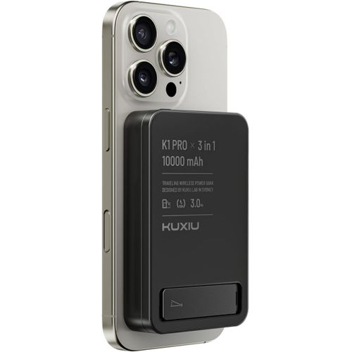 Batterie Externe Magnétique Power Bank, 15w 3 En 1 Chargeur Induction Sans Fil, 5.000mah Charge Rapide Powerbank Pliable Métal Voyage Pour Iphone 16 15 14 13 12, Pour Iwatch, Pour Airpods