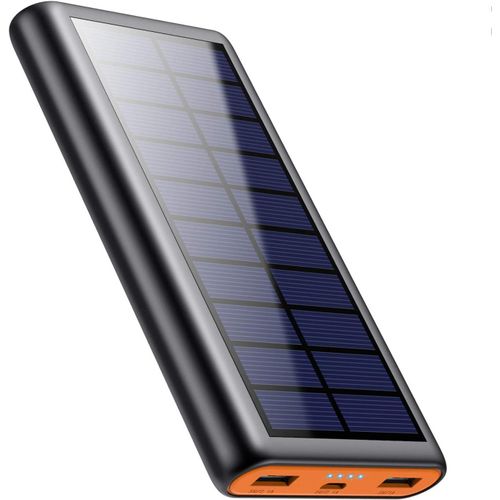 Batterie Externe Solaire 26800mah Power Bank Haute Solaire Capacité Chargeur Portable 2 Ports Usb Batterie De Secours Compatible Avec Iphone 16 15 14 Pro Samsung Huawei Oppo Etc