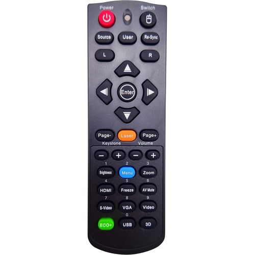 Télécommande BR-5043N pour Optoma Projecteurs DS328 DS330 DW326e DX326 DX328 DX330 DX5100 EH501 EW420 GT760 GT760A H100 H180X S302 S303 W303 W303ST W501 X301 X302 X303 X305ST X501
