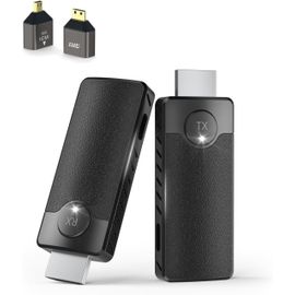 Émetteur et Récepteur HDMI Sans Fil, Double Bande 2,4G/5,8 GHz, Émetteur et Récepteur TV Sans Fil 1080P, Streaming Vidéo et Audio pour Box/PC/Ordinateur/Caméra vers TV/Projecteur/Moniteur, 98FT