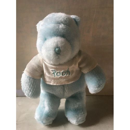 Peluche bleue pailletee winnie l'ourson - disney neuve