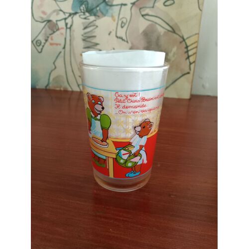 Verre A Moutarde Petit Ours Brun