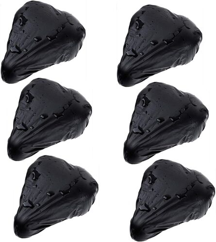 6 Pcs Housse De Selle De Vélo Étanche Housse De Pluie Protege Housse Imperméable De Vélo En Noir Avec Élastique Pour Protéger Votre Selle De Vélo Montagne Randonnée Vélo Ordinaire Vélo Enfants(Noir)