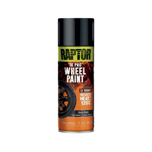Peinture Pour Jantes, Noir Brillant, 378 Ml - Raptor