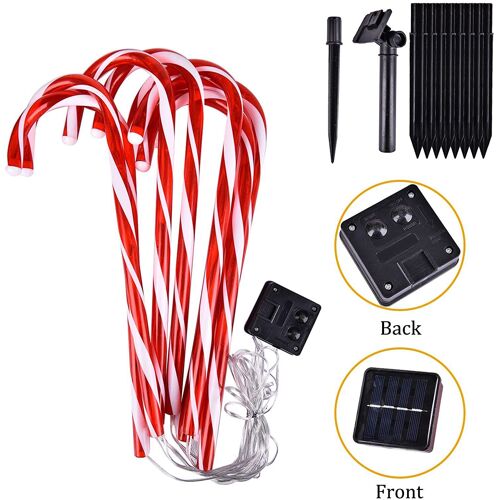 5 morceaux de friandises de Noël lumières, solaire béquilles, rez de l