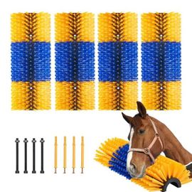 Brosse À Gratter Pour Bétail Cheval Anti-Démangeaisons-Vevor-43,5 X 19 Cm-Lot De 4-Avec 8 Vis-Soulager Démangeaisons Du Dos