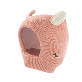 Pull Enfant Bonnet Tricoté Bébé Couleur Unie Épaissi