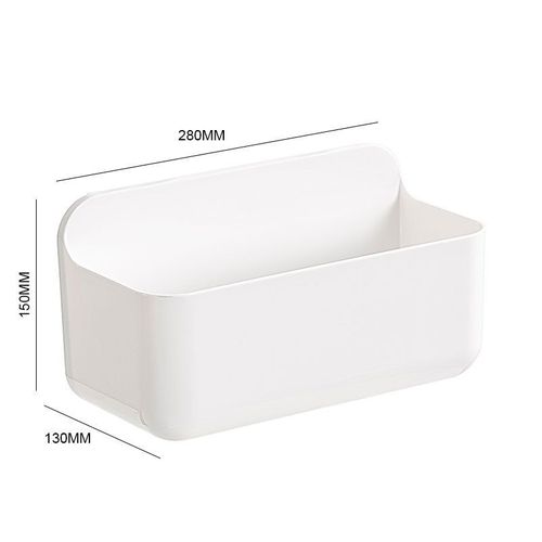 Blanc - Grande Étagère Murale Pour Salle De Bain, Meuble Mural Pour Cuisine, Salle De Bain, Boîte De Rangement Transparente, Sans Perforation, Armoire De Toilette