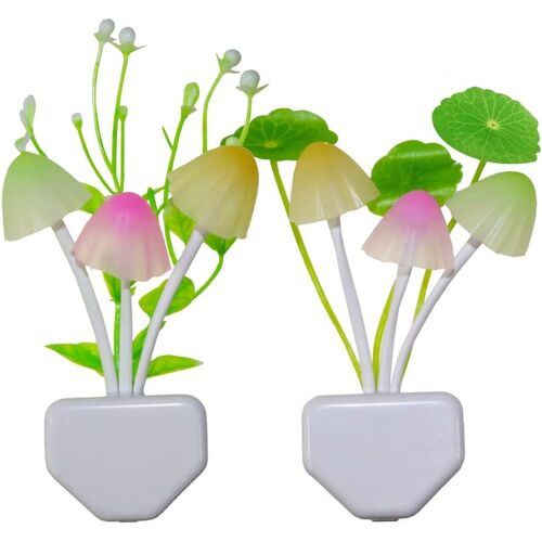 Veilleuse À Brancher, Changement De Couleur De La Lumière Du Capteur Veilleuses Led Mignonnes En Forme De Champignon Pour Enfants, Adultes, Chambre, Salle De Bain, Couloir, Escaliers, Cuisine