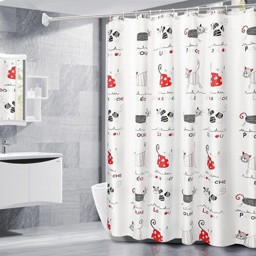 Rideau de Douche,Rideau de Douche Imprimé,Rideau de Douche Transparent,Rideau de Douche Anti Moisissure,Rideau de Douche Original,Rideau de Douche Baignoire (Chat)