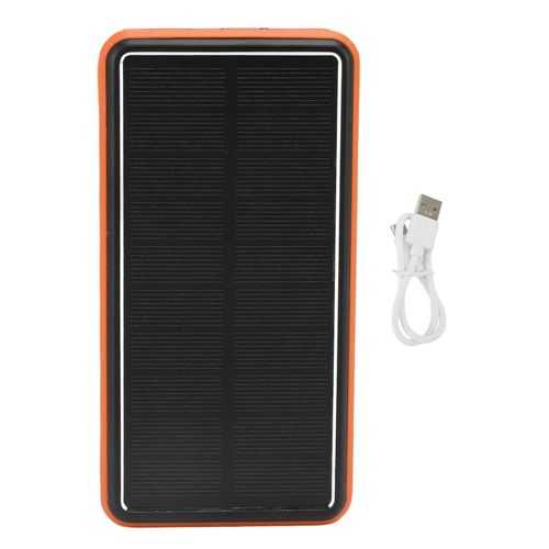 Batterie De Chargeur Portable Usb En Alliage D'aluminium, Batterie Solaire 50000mah Avec Lumière Led Pour Camping En Plein Air D'urgence