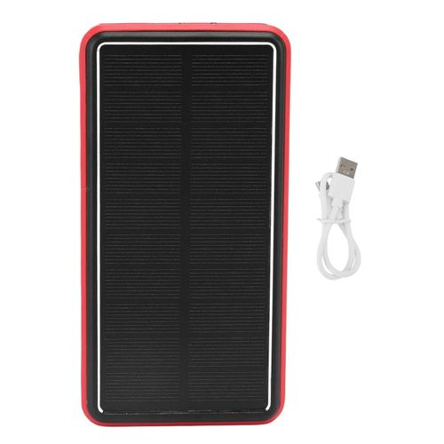 Batterie De Chargeur Portable Usb En Alliage D'aluminium, Batterie Solaire 50000mah Avec Lumière Led Pour Camping En Plein Air D'urgence