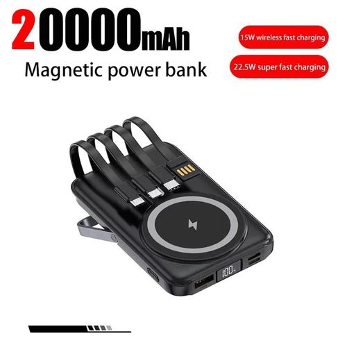 Mini Batterie Externe Magnétique 20000mah, Batterie Portable Sans Fil Magsafe, Charge Super Rapide Pour Xiaomi Iphone Lenovo Samsung Huawei