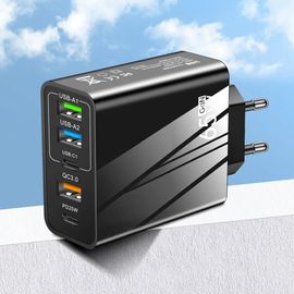Chargeur Usb Gan 65W Pd Type C, Charge Rapide, Adaptateurs De Puissance Pour Iphone 15 14 Xiaomi Samsung, Prise Ue/Us, Chargeur Mural