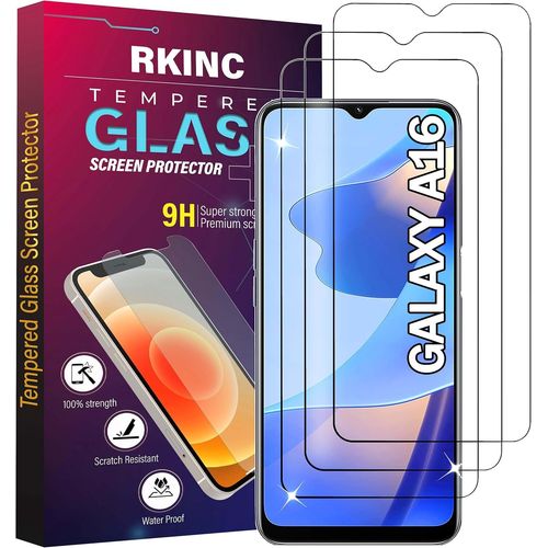 Verre Trempé [Lot De 3] Pour Samsung Galaxy A16, Film Protection Écran, Dureté 9h 0,33 Mm Hd Glass [Garantie À Vie][Sans Bulles D'air][Résistant Aux Rayures][Résistant Aux Éclats]