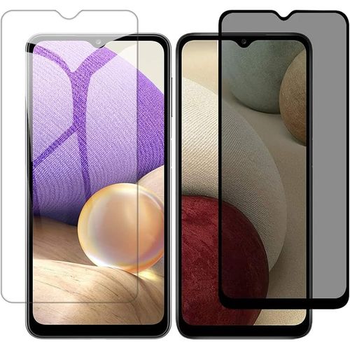 Pack 2 Verres Trempés Anti-Espion Pour Samsung Galaxy A12/A32 5g - Protection Écran 3d Pleine Couverture, Ultra Slim, Dureté 9h, Hd Et Haute Sensibilité Tactile