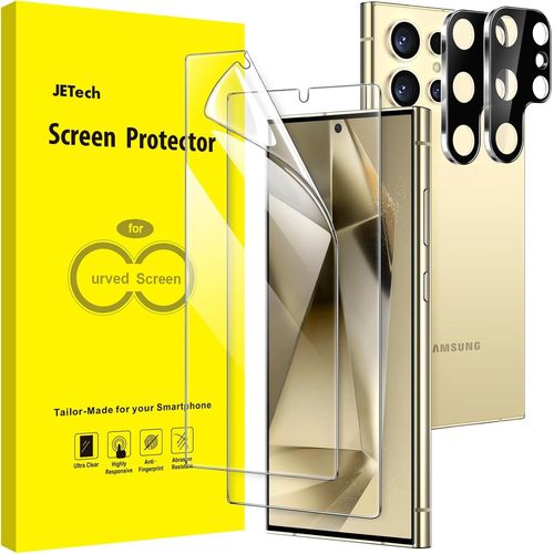 Protection D'Écran Pour Samsung Galaxy S24 Ultra 5G 6,8 Pouces Avec Protecteur D'Objectif De Caméra, Film Tpu Flexible, Installation Facile, Hd Clair, 2 Pièces Chacun