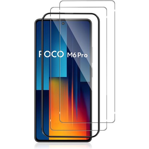 Verre Trempé Pour Xiaomi Redmi Note 13 Pro 4g/Poco M6 Pro 4g, 2 Pièces Protection D'écran Film Avec Outils D'installation, 9h Dureté Haute Définition Sans Bulles