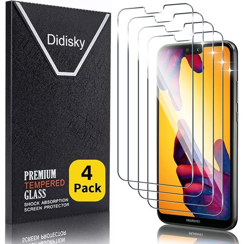 Lot De 4 Protecteur Verre Trempé Pour Huawei P20 Lite, Film Protection Écran, Résistance Aux Rayures, Dureté 9h, Pas De Bulles, Haute Définition