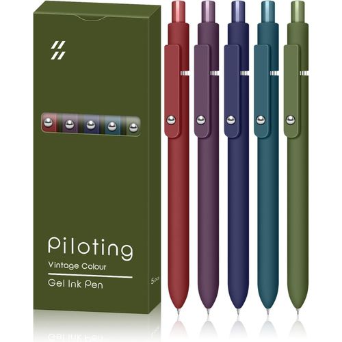 Lot De 5 Stylos À Encre Gel Noire À Pointe Fine Et Lisse À Séchage Rapide Pour Journal Intime, Prise De Notes, Stylo Japonais Rétractable De 0,5 Mm, Fournitures Scolaires Pour Bureau, École,