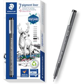 Feutre Pigmenté Dans Différentes Largeurs De Lignes,Avec 3 Feutres Gratuits,Encre Pigmentée Indélébile,Longue Durée De Vie,7 Largeurs De Lignes Avec 3 Feutres Colorés,Multicolore,1