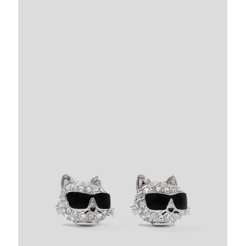 Karl Lagerfeld - Boucles D'oreilles À Breloque Choupette Pavées Ikon, Woman, Silver, Size: One Size