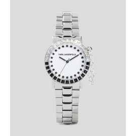 Karl Lagerfeld - Montre Ornée De Cristaux, Femme, Argent, Taille: One Size