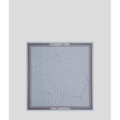 Karl Lagerfeld - Foulard En Soie Monogram, Woman, Blue, Size: One Size