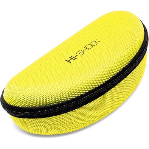 Kalanka-Étui À Lunettes Hi-Case - Étui Rigide Absorbant Les Chocs Avec Boucle Et Fermeture Éclair | Avec Tissu En Microfibre [Durable - Résistant À L'eau - Jaune - 18,5cm X 8,5cm X 6,5cm] 