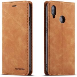 Tianyi-Coque Pour Huawei P30 Lite, Housse En Cuir Premium Pu Portefeuille Etui, [Fentes Pour Cartes] [Fermoir Magnétique] [Stand Fonction] Flip Coque Pour Huawei P30 Lite - Marron