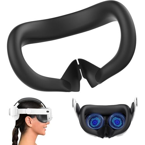 MEVRONISSHOP-Masque oculaire en silicone pour Meta Quest 3 - Résistant à la transpiration et à la lumière - Accessoire de réalité virtuelle - Étanche à la transpiration - Confortable - Pour Meta Ques
