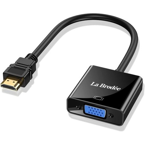 Adaptateur Hdmi Vers Vga, 1080P Vga Vers Hdmi Adaptateur Hdmi Vers Vga Pour Ordinateur, Ordinateur Portable, Pc, Moniteur, Hdtv, Câble Convertisseur Numérique Vers Analogique Pour[POR5247278]