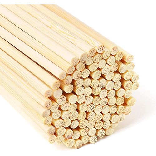 Kalanka-Bâtonnets En Bois Pour Le Bricolage, Bâtons De Bambou, Baguettes En Bambou Pour Le Bricolage, De Longs Ronds, Baguettes En Bois Pour Bricolage, Arts Créatifs, Décoration (0,6 X 30 Cm)