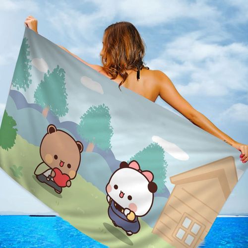 Serviette De Plage Absorbante En Microcarence Bubududu Krasnofiber,Séchage Rapide,Douce,Pour Le Yoga,La Natation,L'alpinisme -Z4-Polyester 50x100cm