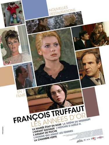 François Truffaut - "Les Années D'or" - Rétrospective - Affiche - 40*59 - Pliée