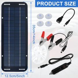 Panneaux Solaires 30w 12v,Chargeur De Batterie De Voiture Étanche Ip65,Panneau De Charge Solaire Portable 62,Pour Voiture,Bateau - Type Set A 30w 12a