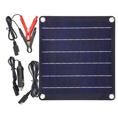 Kit De Panneaux Solaires 10w 12v,Chargeur Solaire Étanche,Chargeur Portable À Énergie Solaire,Entretien De Batterie De Voiture,Pièces De Rechange - Type 10w