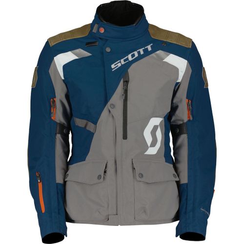 Scott Dualraid Dryo Veste Textile De Moto De Dames, Gris-Bleu, Taille 38 Pour Femmes