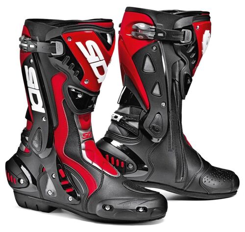 Sidi St Bottes De Moto, Noir-Rouge, Taille 41 Pour Hommes
