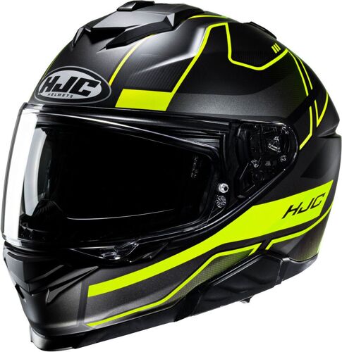 Hjc I71 Iorix Casque, Noir-Jaune, Taille L Pour Hommes