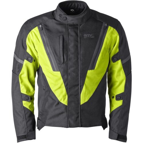 Gms Avon Wp Veste Textile De Moto Imperméable, Noir-Jaune, Taille M Pour Hommes
