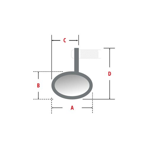 Miroir D¿Extrémité De Guidon Lsl Retro, Argent