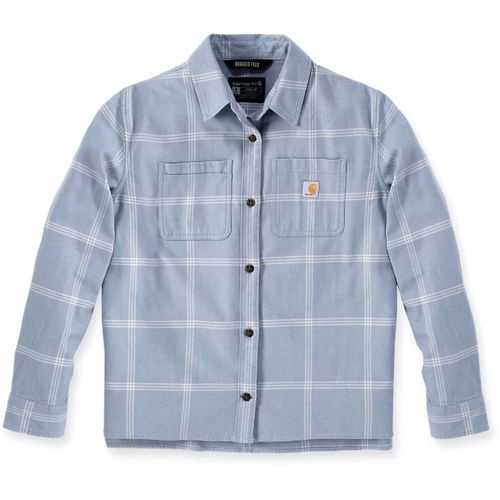 Carhartt Loose Fit Midweight Flannel Chemise Pour Dames, Bleu, Taille M Pour Femmes