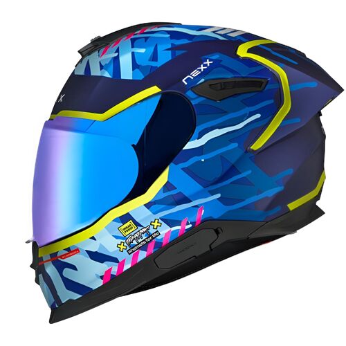 Nexx Y.100r Urbangram Casque, Bleu, Taille S Pour Hommes