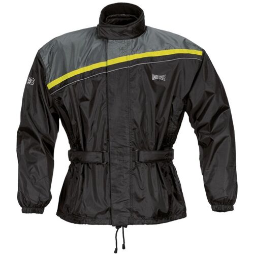 Gms Douglas Veste De Pluie De Moto, Noir-Jaune, Taille 3xl Pour Hommes